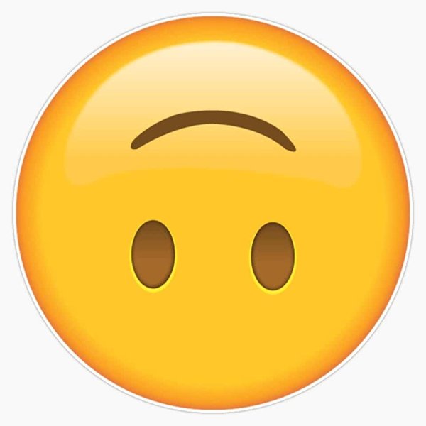 Смайлик с поднятой бровью