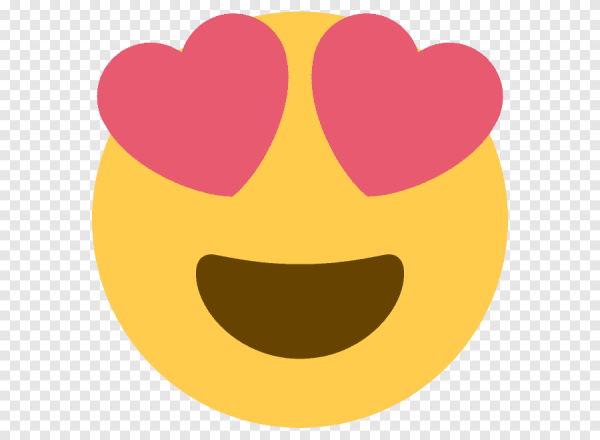 Смайлик с сердечками вместо глаз