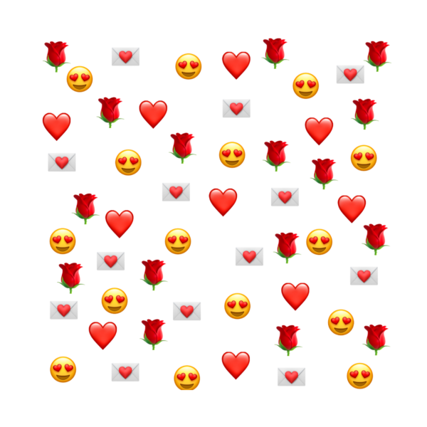 Красивые сочетания смайлов с сердечками