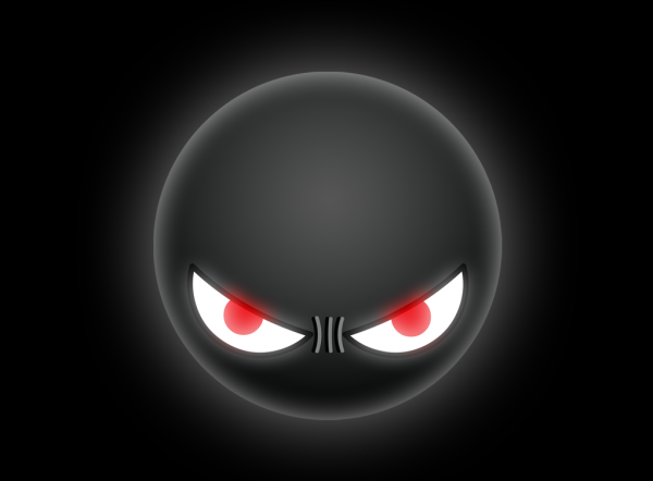 Смайлик с красными глазами