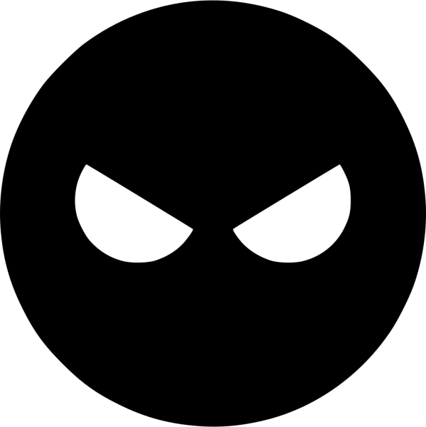 Черный смайлик