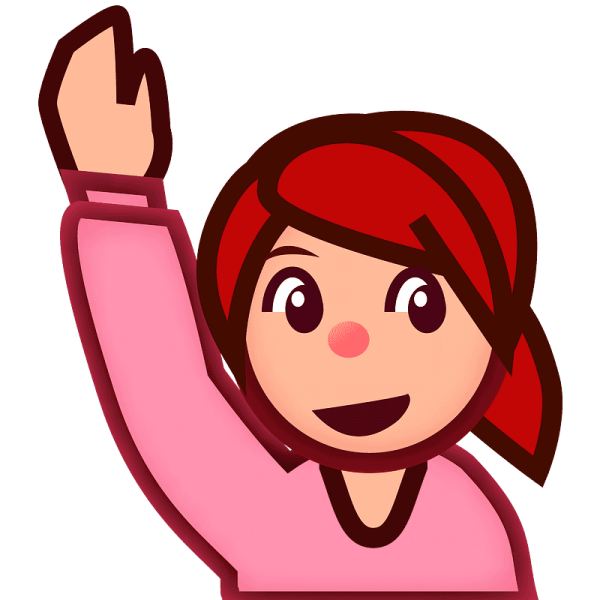 ЭМОДЖИ поднятая рука