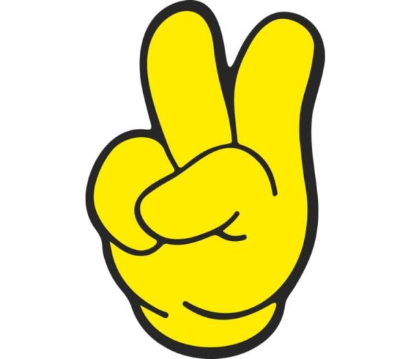 Смайлик с двумя пальцами