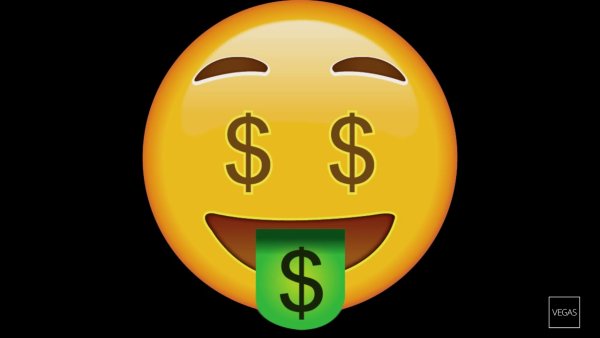 Смайлик с денежкой