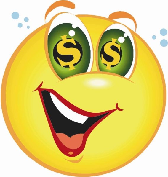 Смайлик с денежными глазами