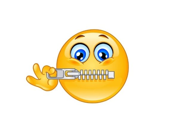 Смайлик рот на замке