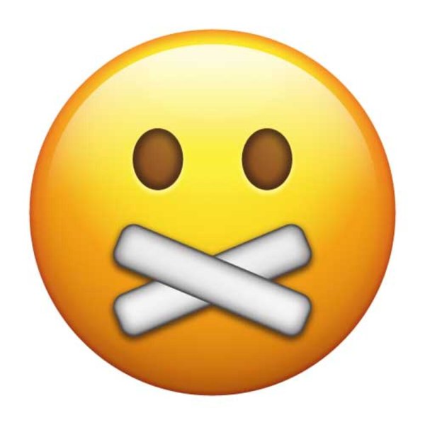 Смайл с заклеенным ртом