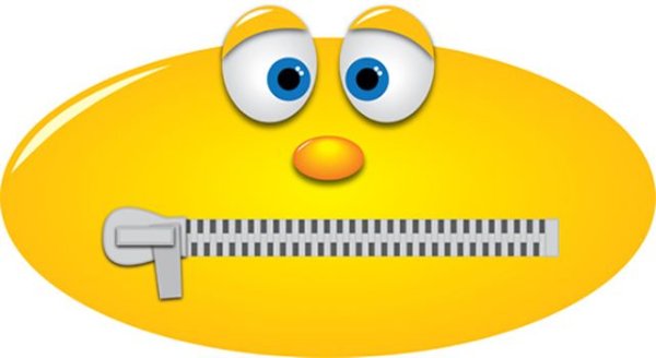 Смайлик с заклеенным ртом