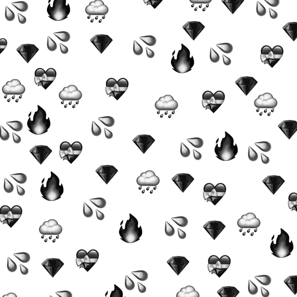 Много сердечек на черном фоне