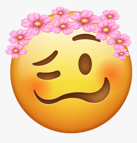 Грустный смайлик на черном фоне