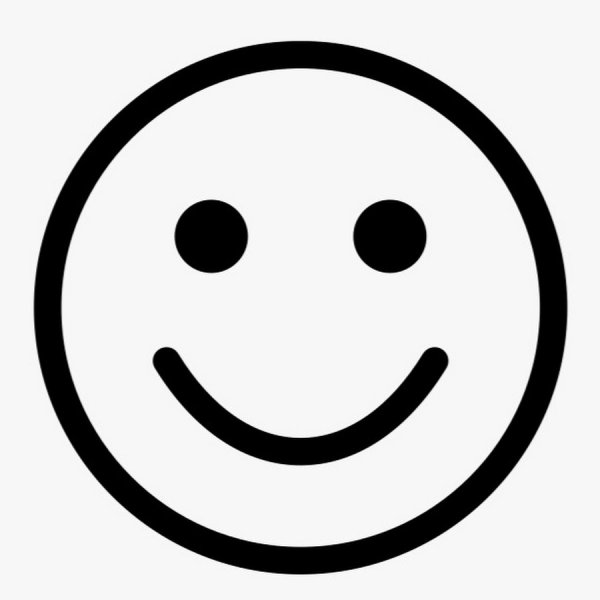 Веселый Смайл черно белый