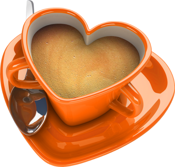 Кофе в форме сердца
