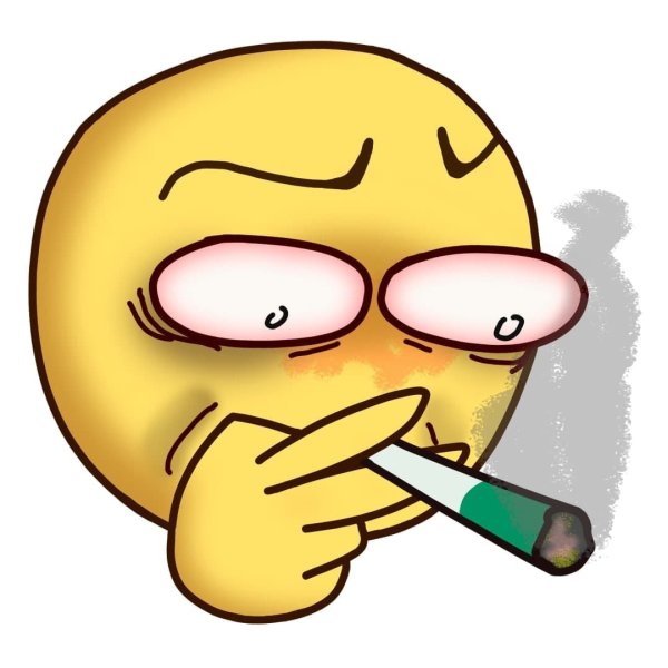 Нервно курящий смайлик