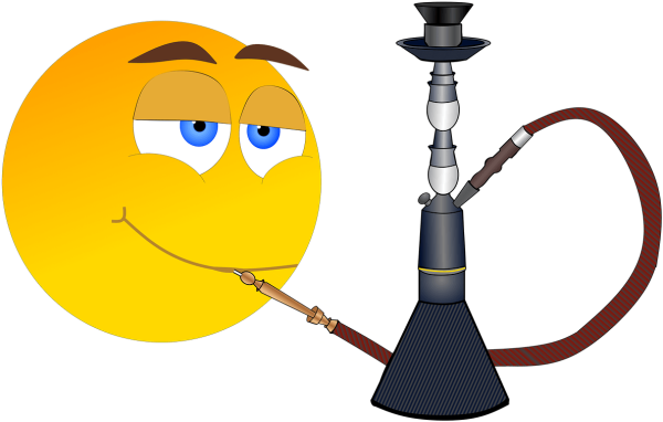 Смайлик с кальяном