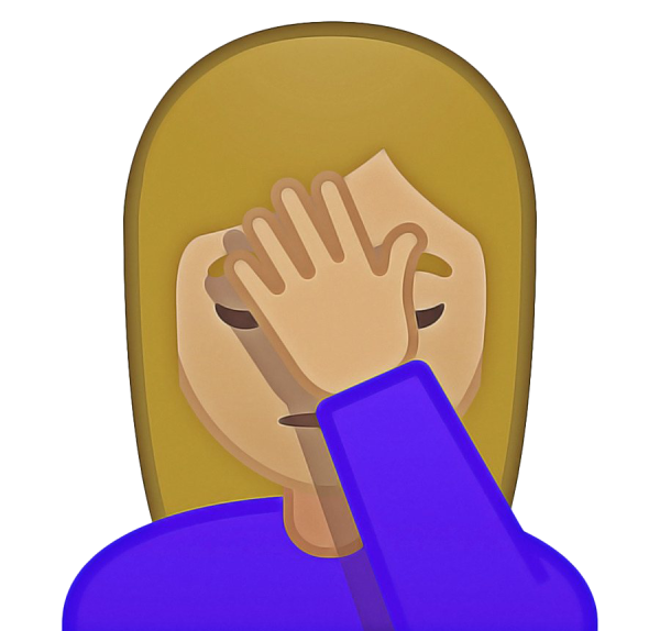 Смайл рука на лбу