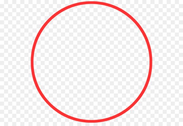 Красный круг без фона