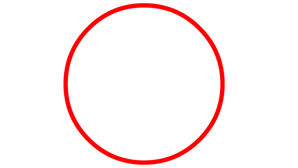 Красное кольцо на прозрачном фоне