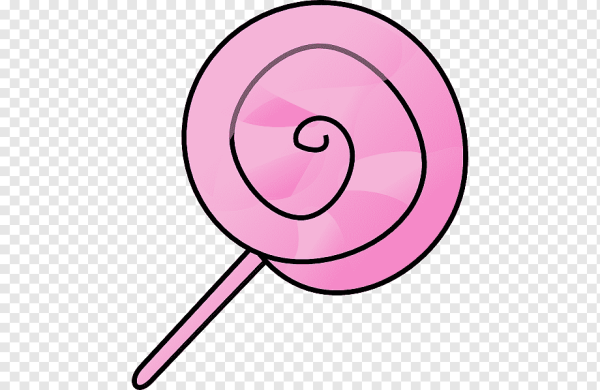 Мультяшный розовый леденец