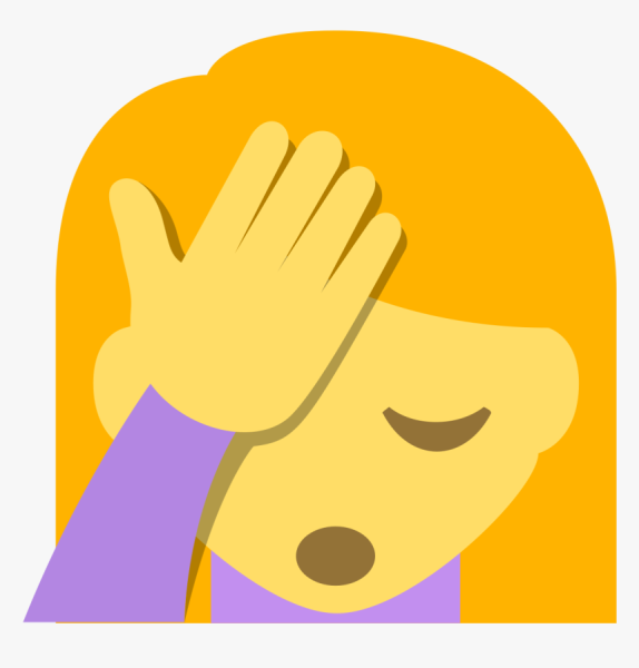 Смайлик рука на лбу