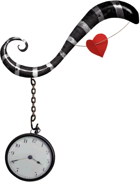 Алиса в стране чудес на прозрачном фоне