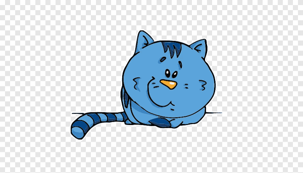 Стикеры синий кот