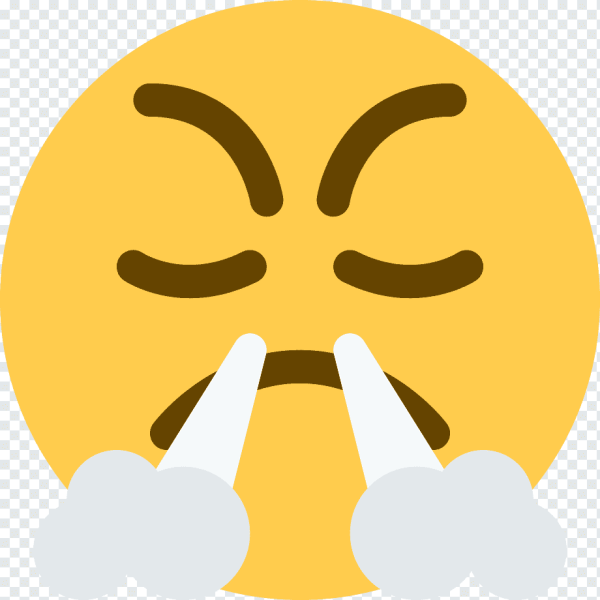 Смайл с паром из ноздрей