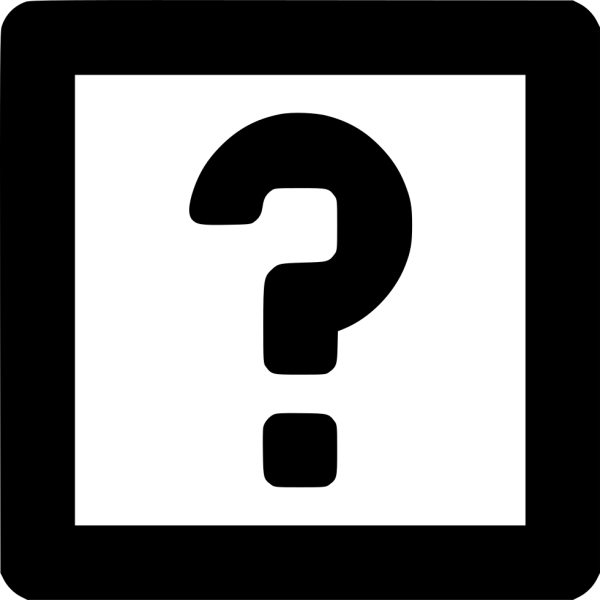 Знак вопроса в черном квадрате