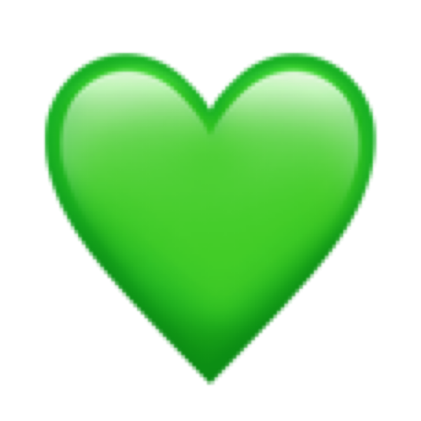 ЭМОДЖИ зеленое сердце