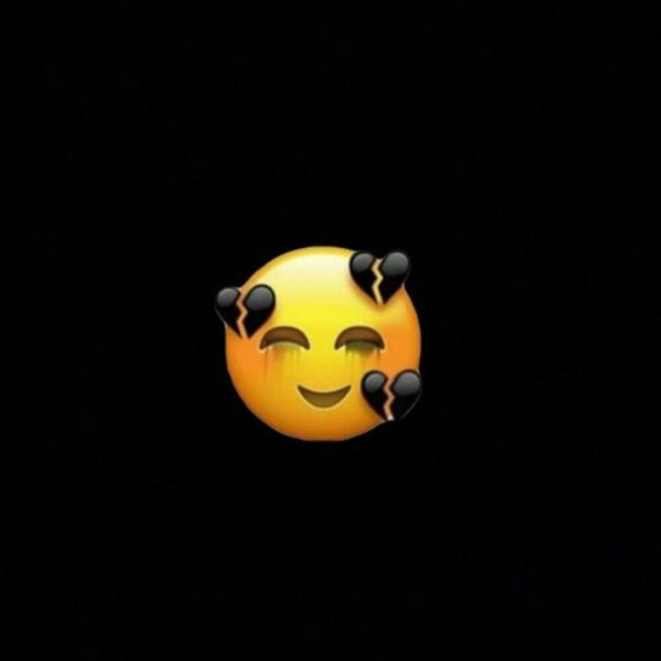 Смайл на черном фоне