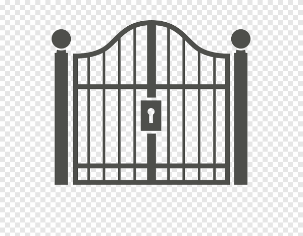 Кованые ворота без фона