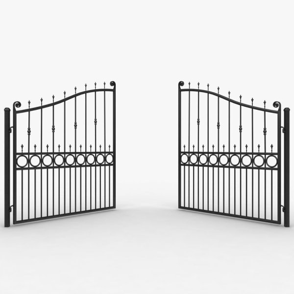 Кованый забор без фона