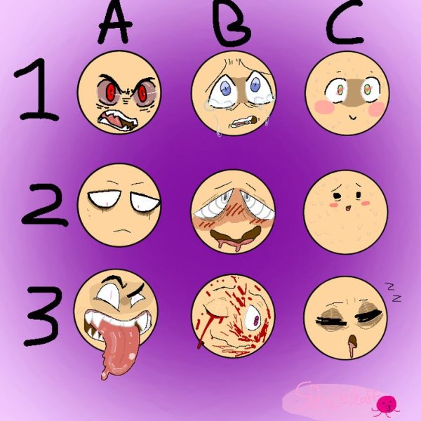 Эмоции для рисования таблица