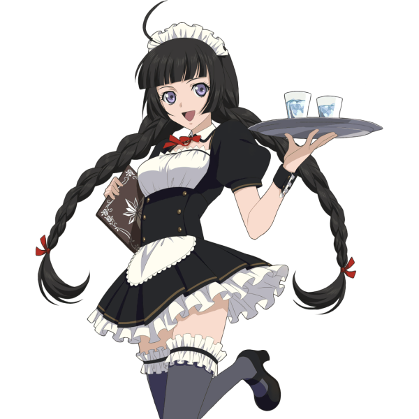 Горничная на белом фоне