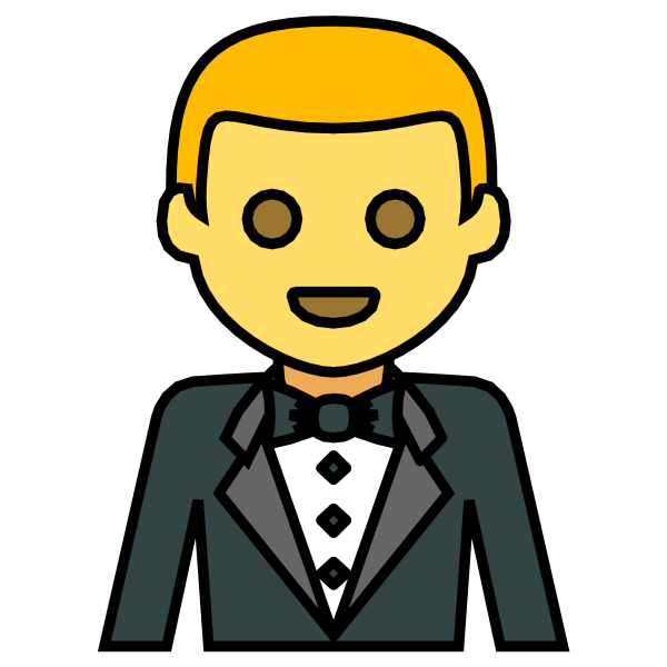 Мужчина в смокинге эмодзи