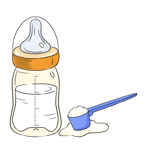 Бутылочка с молоком вектор