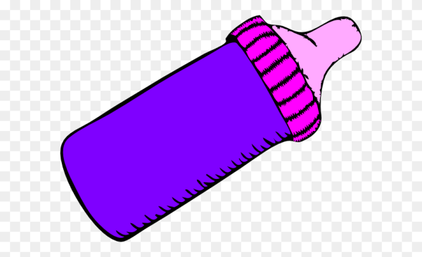 Фиолетовая детская бутылочка