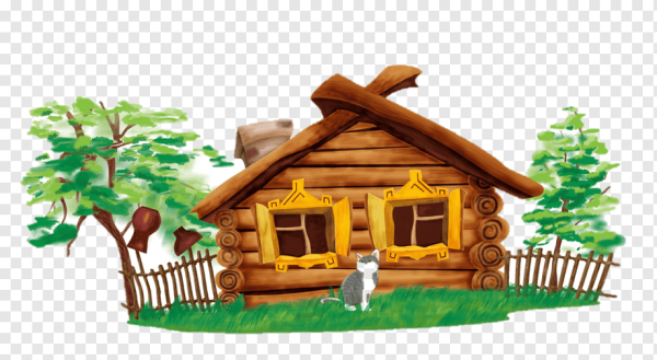Мультяшный деревянный домик
