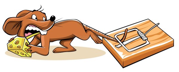 Мышь в мышеловке мультяшка