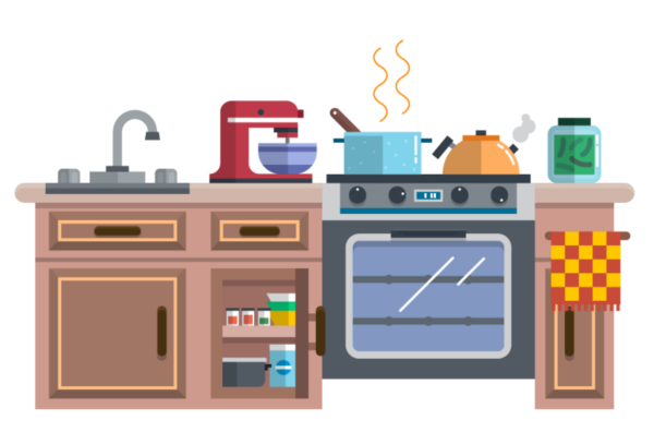 Мебель для кухни вектор