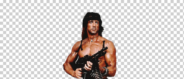 Рэмбо на белом фоне