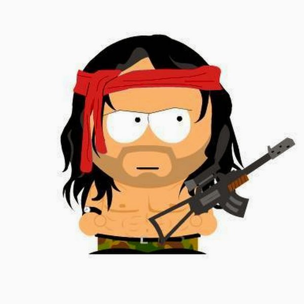 Рэмбо на прозрачном фоне