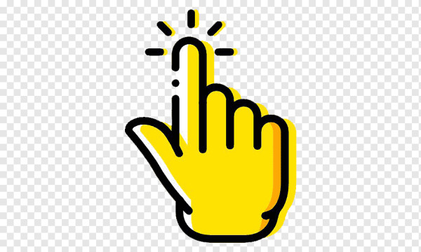 Значок руки желтые