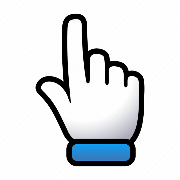 Палец нажимает на кнопку