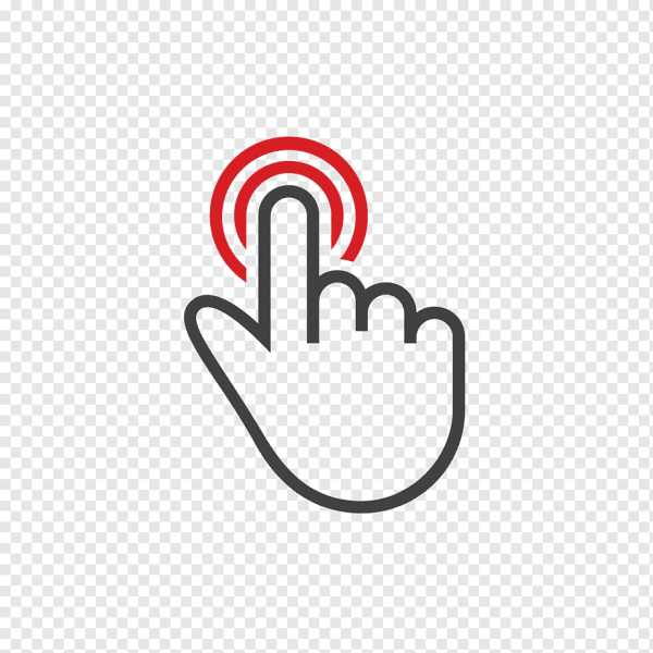 Палец нажимает на кнопку