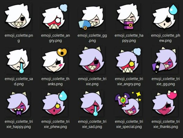 ЭМОДЖИ Браво старс Колетт