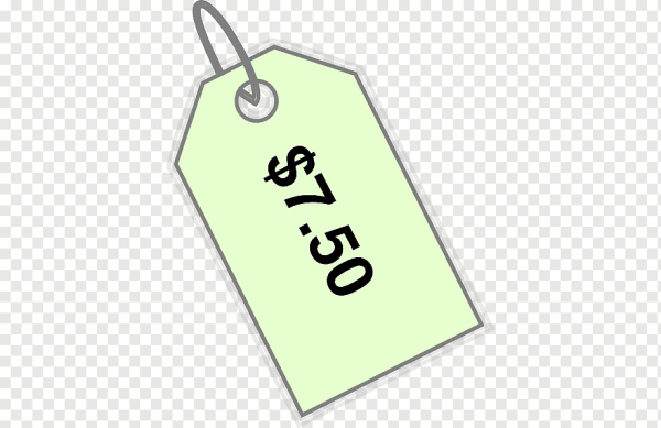 Ценник на белом фоне