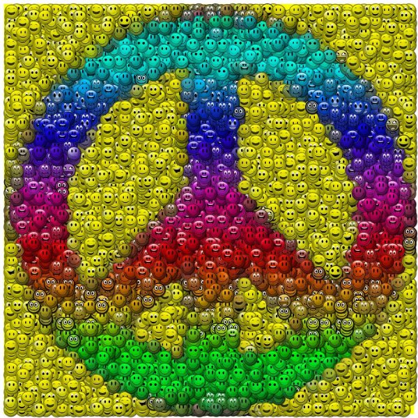 Картина пацификами по цветам