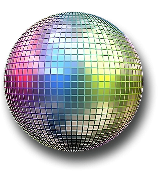 Зеркальный шар без фона