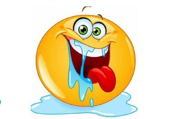 Смайлик со слюнями