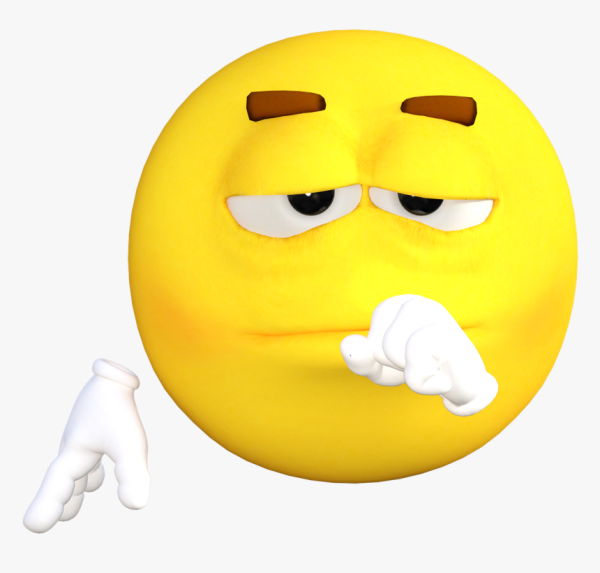 Злой объемный смайлик